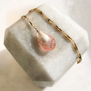 Hawaiian Seashell 🌈 Rainbow Opal Lariat Necklace